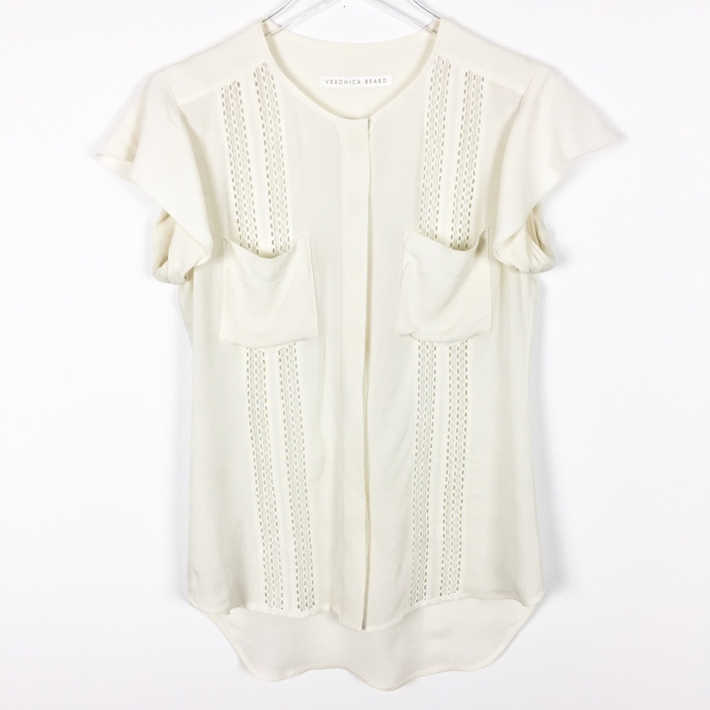 Veronica Beard | Silk Pocket Blouse